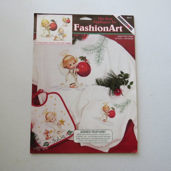 No-Sew Applique by Fashion Art Little Holly Angel Lot of 2 Vintage Kits 1993 - Picture 2 of 3